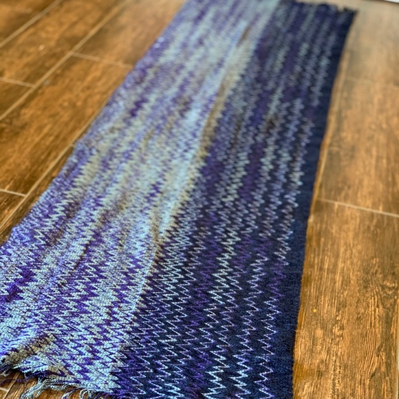 Missoni Orange Label Blue/Purple Knit Scarf - Picture 5 of 5